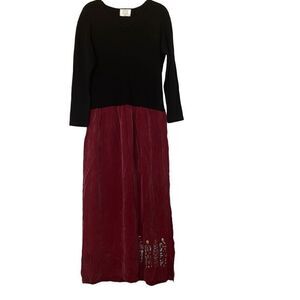 Pala Pala Maxi Black & Red dress Boho hippy core Sz.2